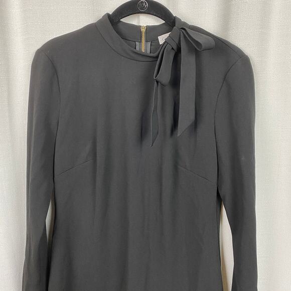 Calvin Klein Black Long Sleeve Shift Mini Dress Sz.6 NWT - Picture 5 of 16